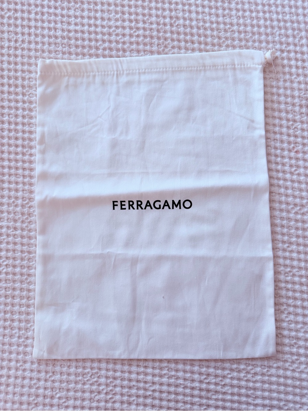 Ferragamo White Designer Dust Bag 15.5” x 12” Shoe Handbag Storage